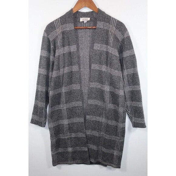 Vintage St. John Neiman Marcus Wool Cardigan Sweater Duster Gray 80s Mohair? 4 - Picture 1 of 9